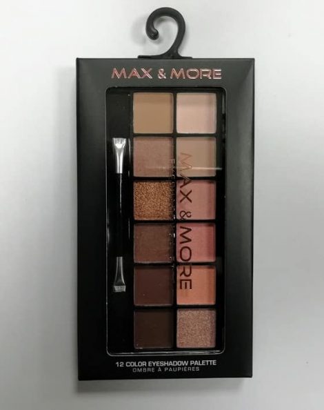 Max & More Eyeshadow Palette Палитра Сенки за Очи – 12 Цвятa